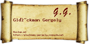 Glückman Gergely névjegykártya