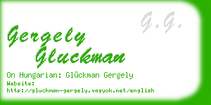 gergely gluckman business card